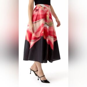 DKNY Midi Skirt Front Full Zipper Closure